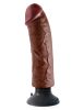 King Cock 8-Inch Vibrating Cock - Brown