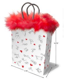 Stick Figures Gift Bag - Red