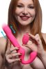 Mighty-Thrust Thrusting and Vibrating Strapless  Strap-on With Remote  - Pink