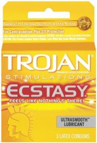 Trojan Ultra Ribbed Ecstasy - 3 Pack