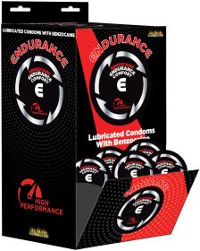 Endurance Lubricated - Comfort - Benzocaine Condoms Display