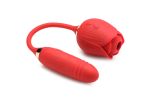 Bloomgasm Romping Rose Suction and Thrusting  Vibrator - Red